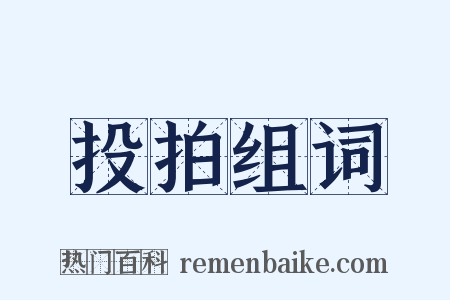 投拍组词是什么意思的图片